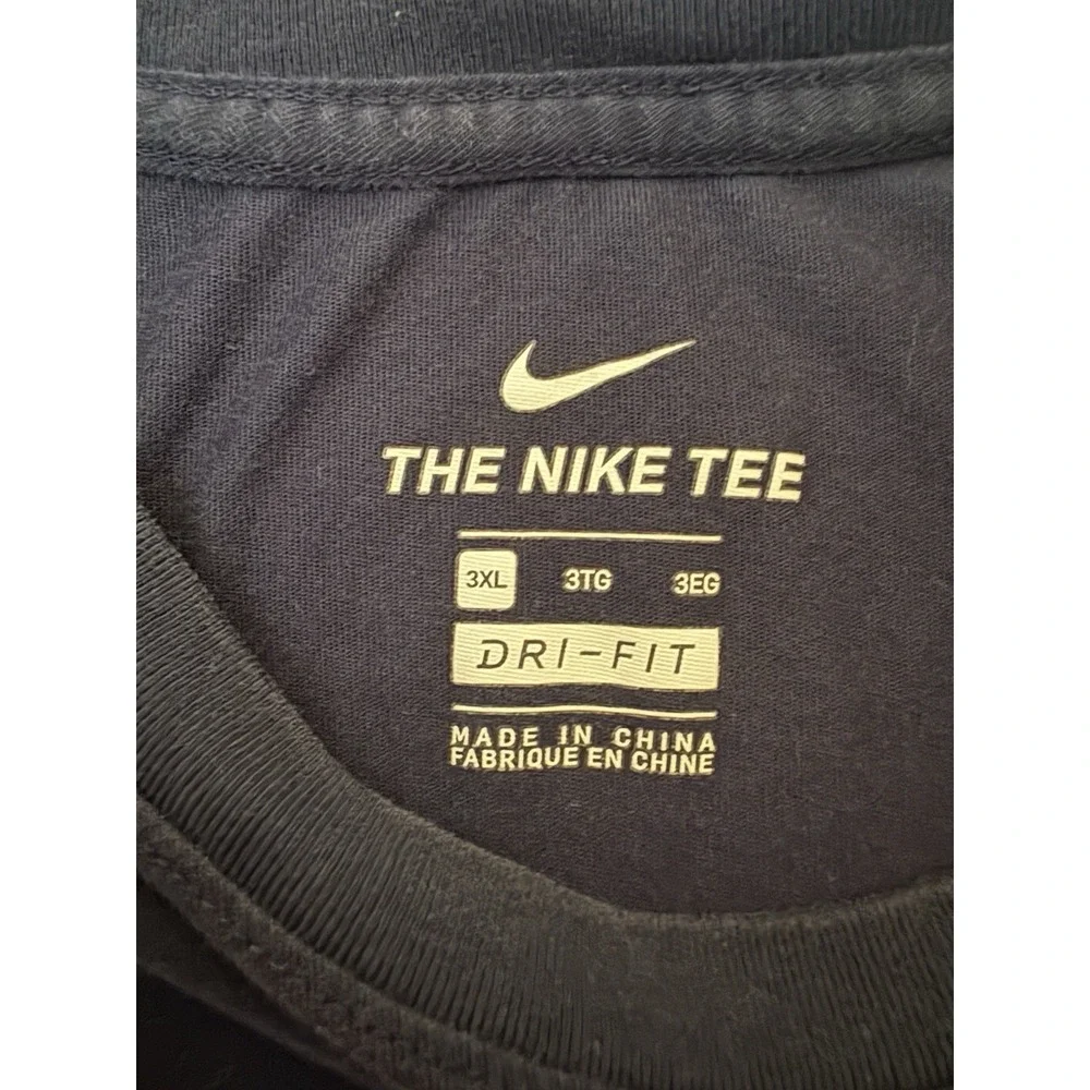 Nike Dri Fit Ole Miss Rebels Football T Shirt Men's Size 3XL Blue Short Sleeve